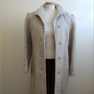 Vintage Great Condition Women's Wool/Mohair Belted Car Coat